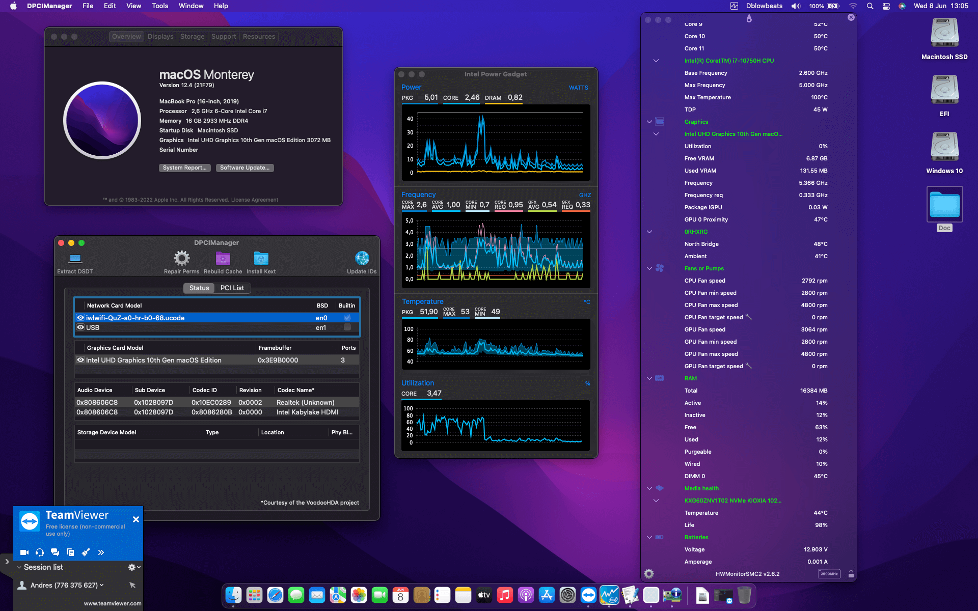 Dell XPS 15 9500 [CometLake   Intel UHD 630 + I2C]   OpenCore 1
